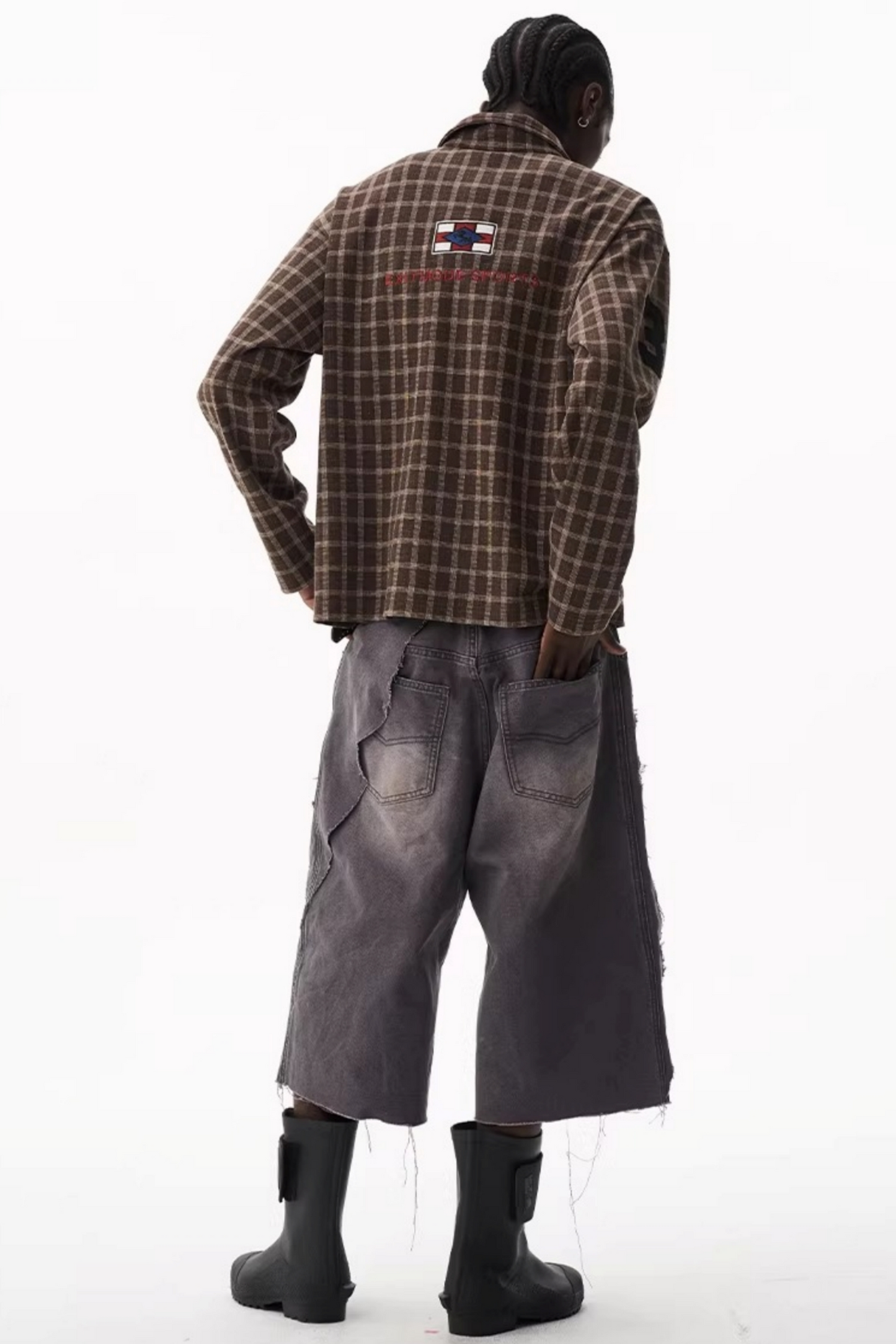 American Retro Plaid Polo Shirt