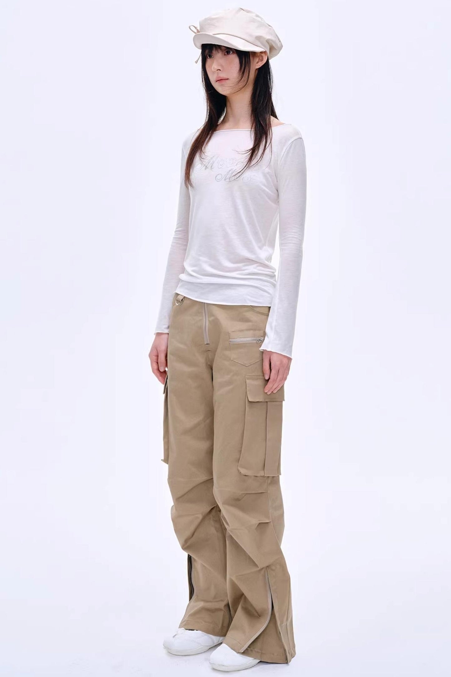 Vintage Pleated Workwear Pants