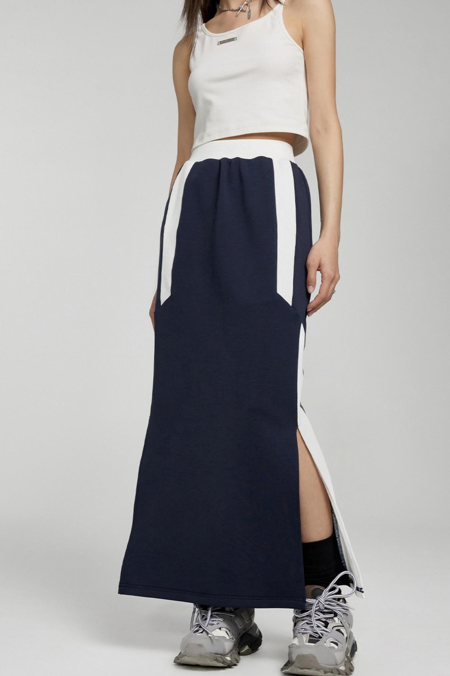 Blue & White Flare Skirt