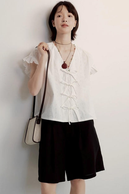 Black Tencel Circus Shorts