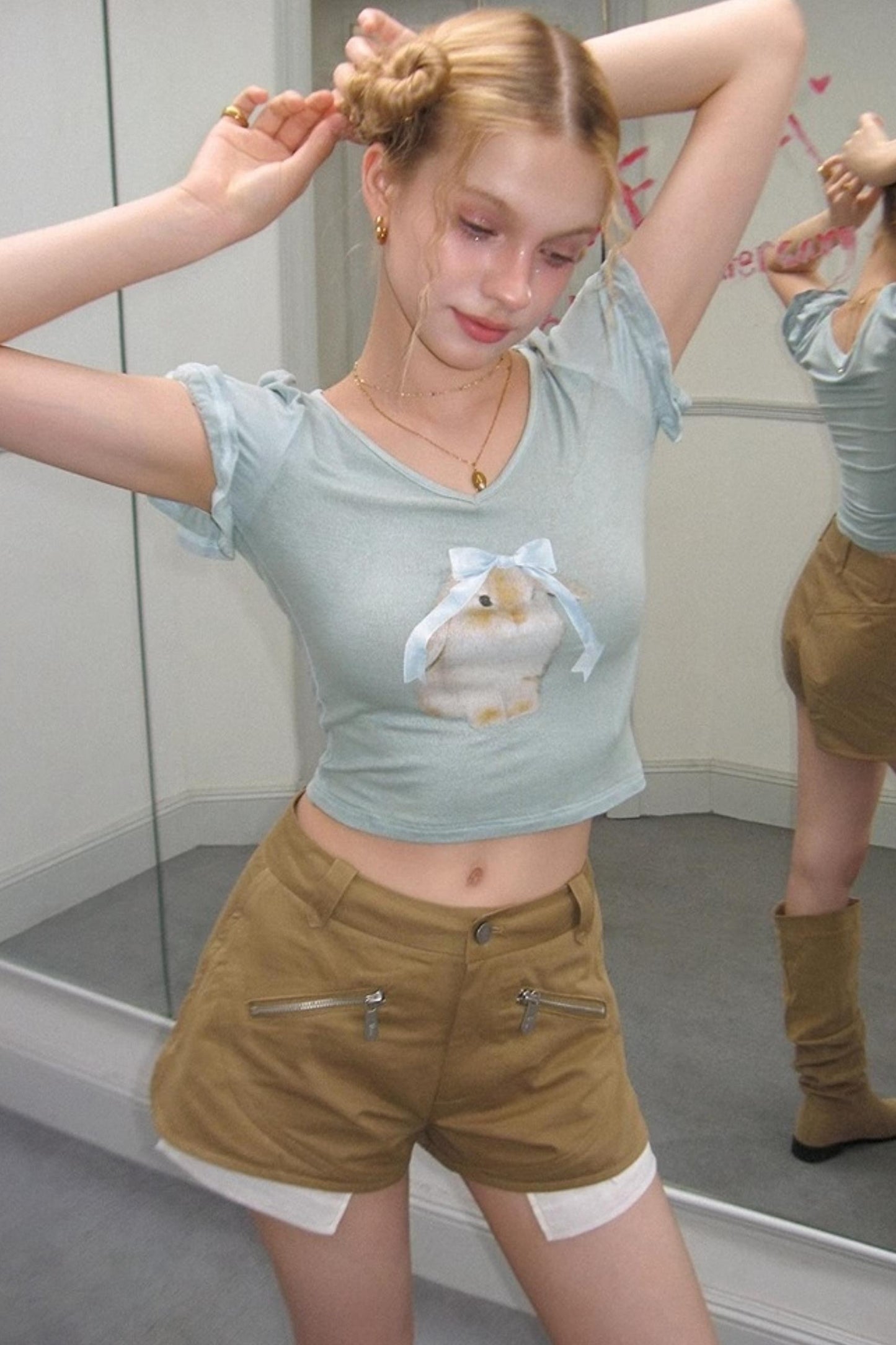 Retro A-Line Side Split Shorts