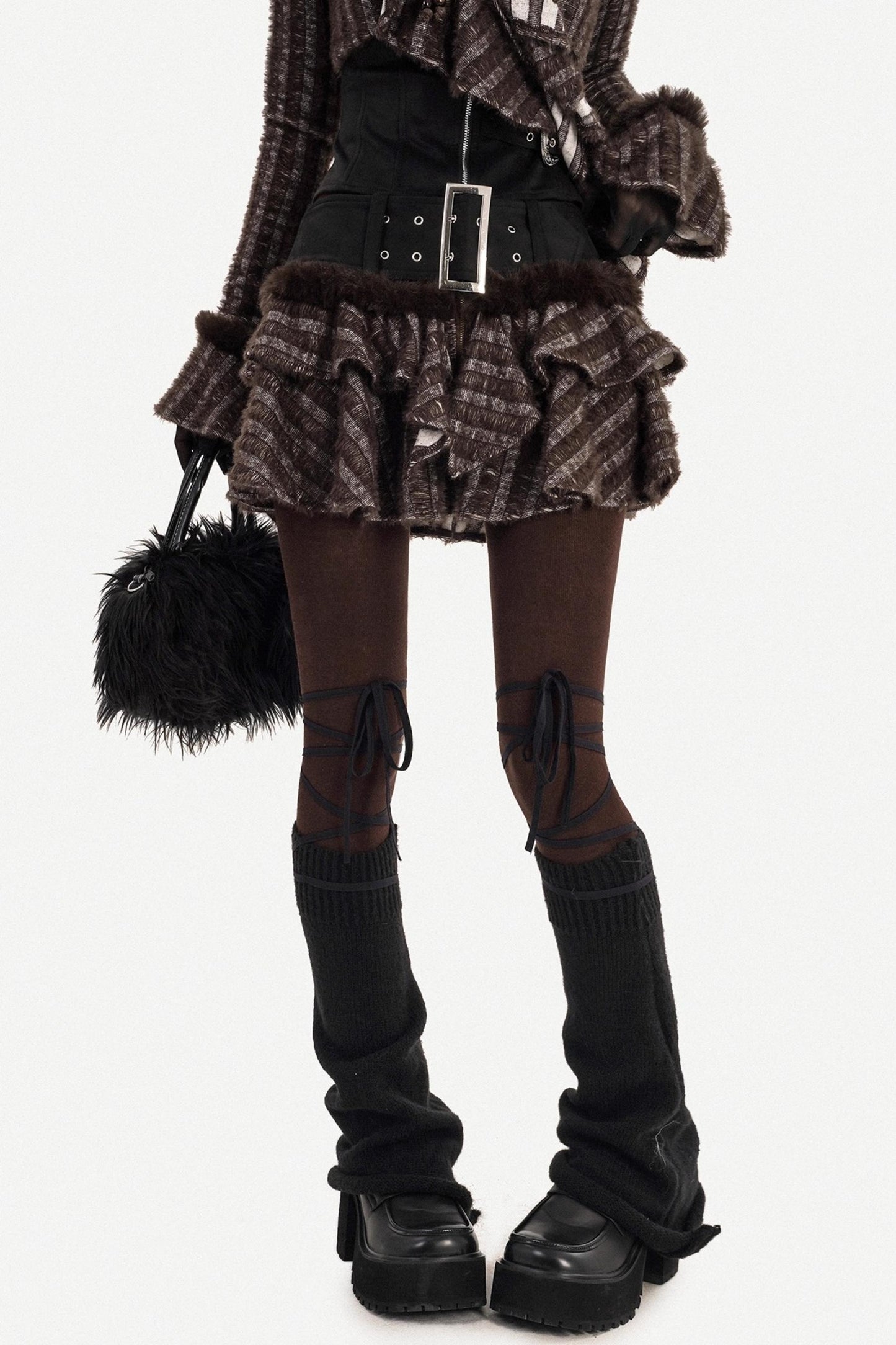 Retro Plaid Patchwork Skirt