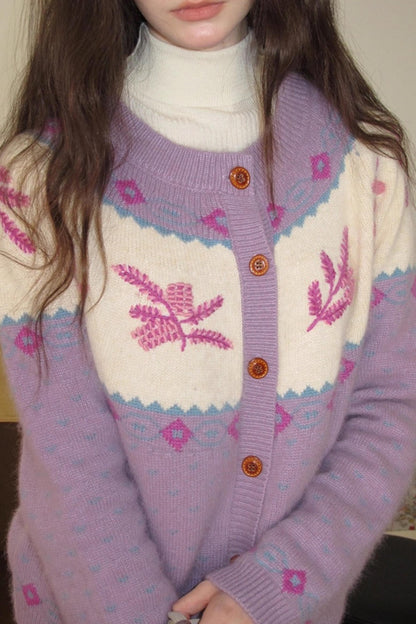 Cream Snow Vintage Cardigan