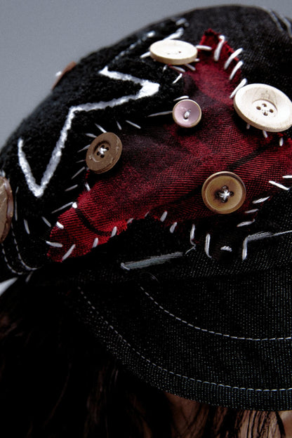 Garden Punk Denim Beret