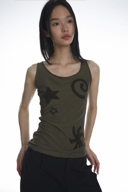 Mesh Star Tank Top