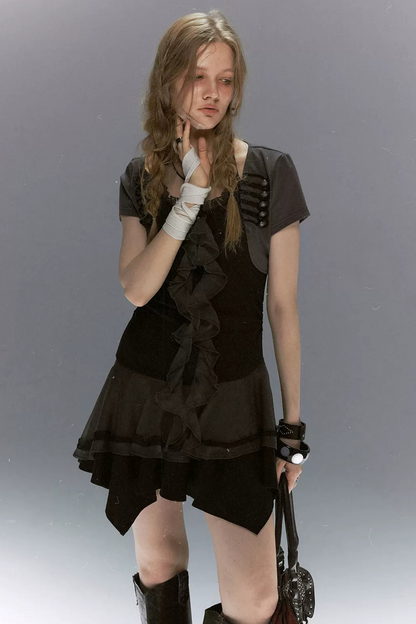 Napoleon Lace Ruffle Dress Set