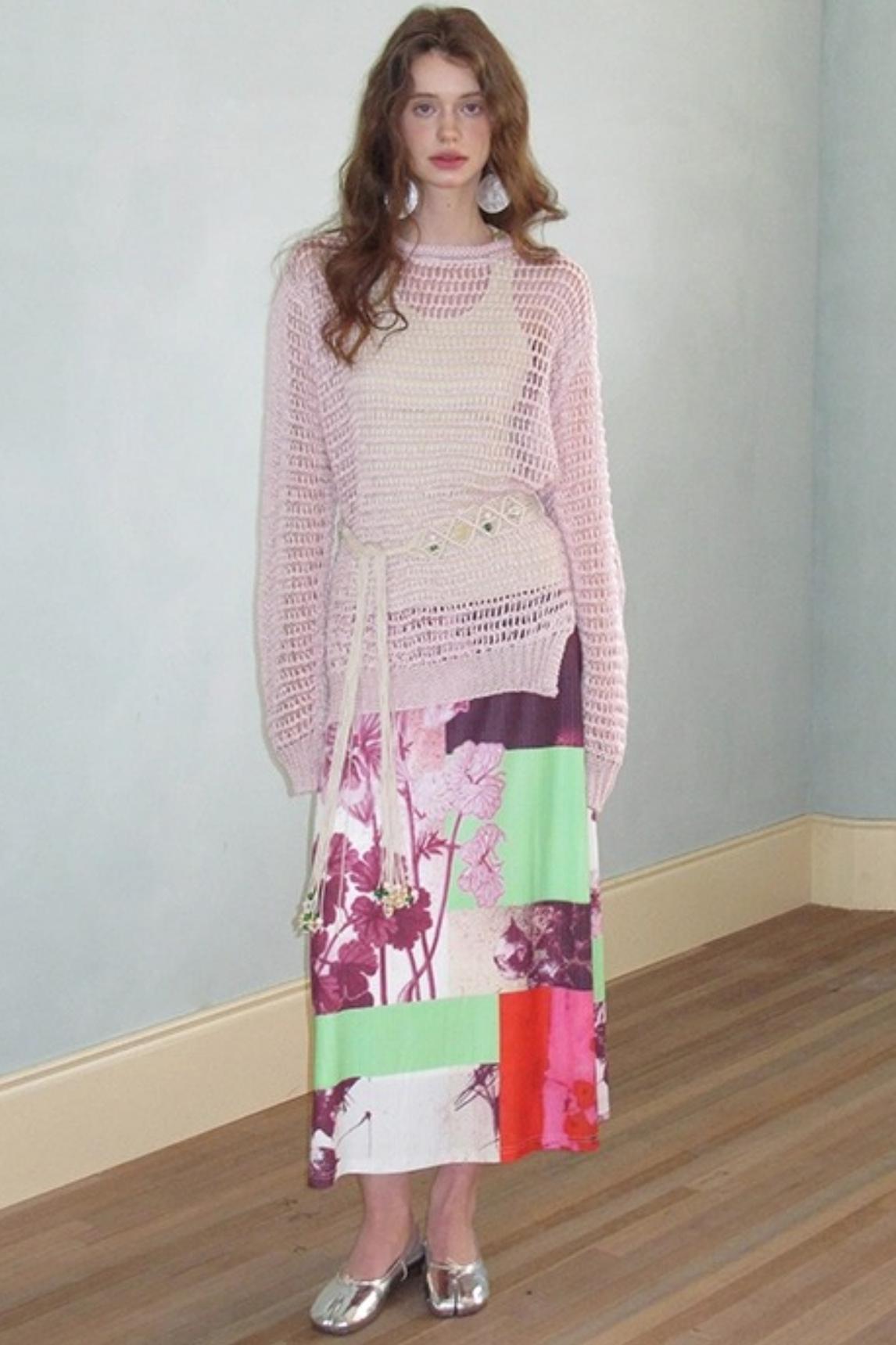 Neoclassical Vintage Knit Skirt