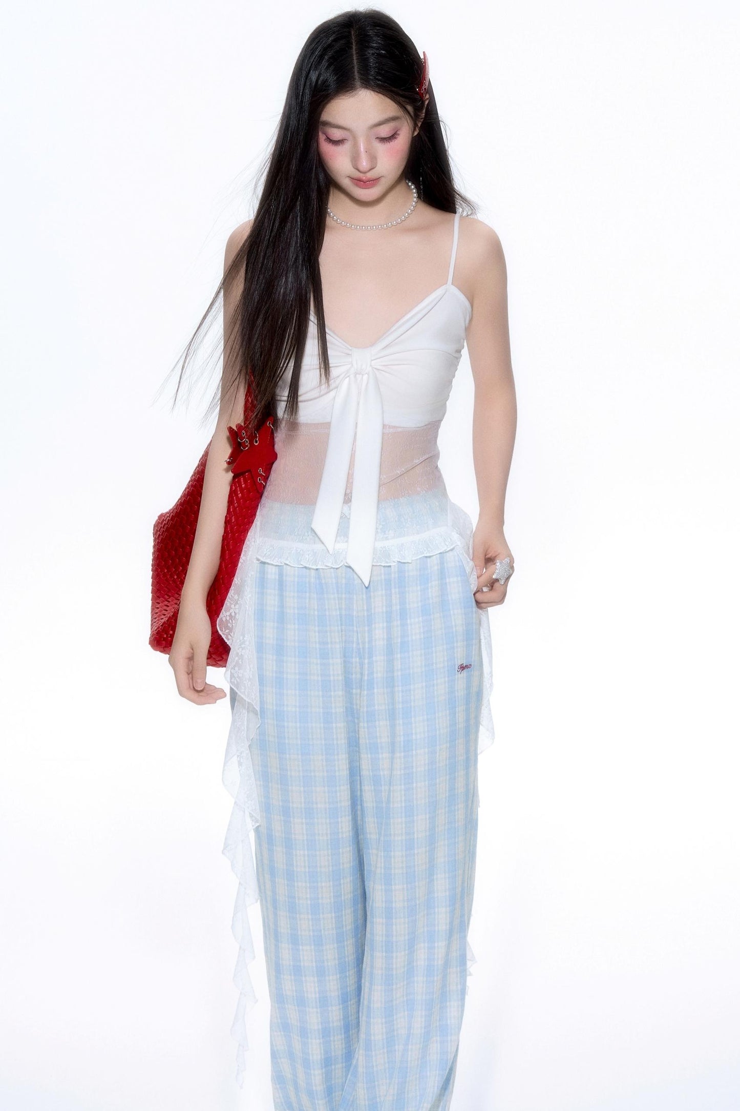 Lace Ruffle Cami Top