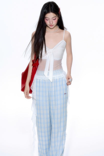 Lace Ruffle Cami Top