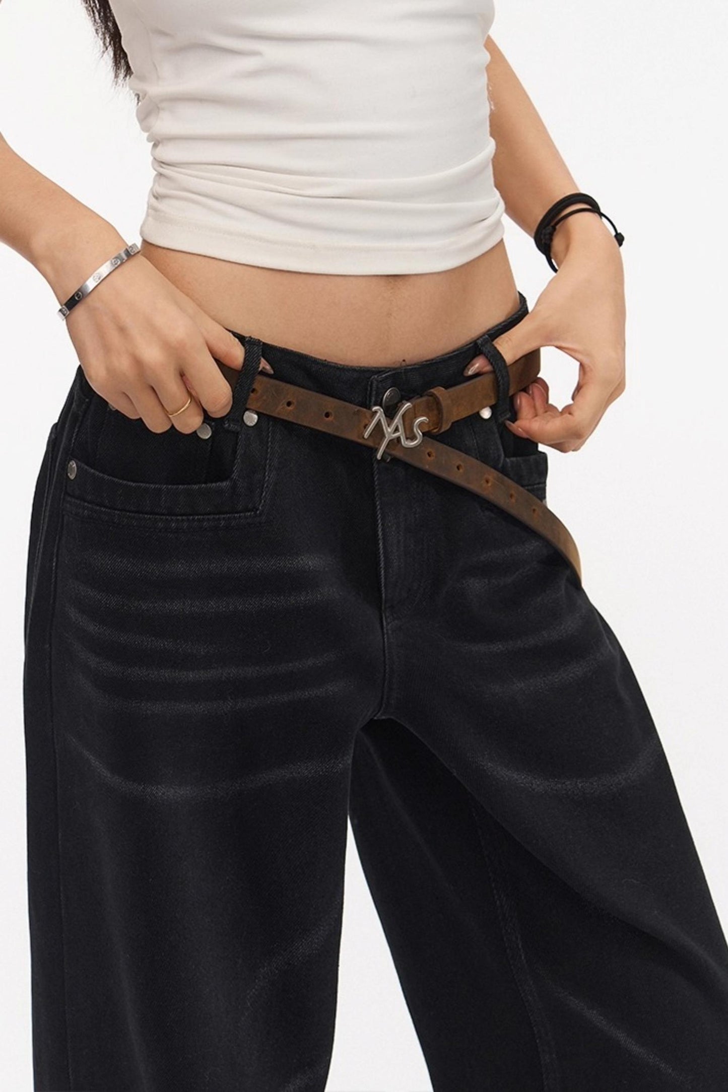 High-Line Logo Leather Belt