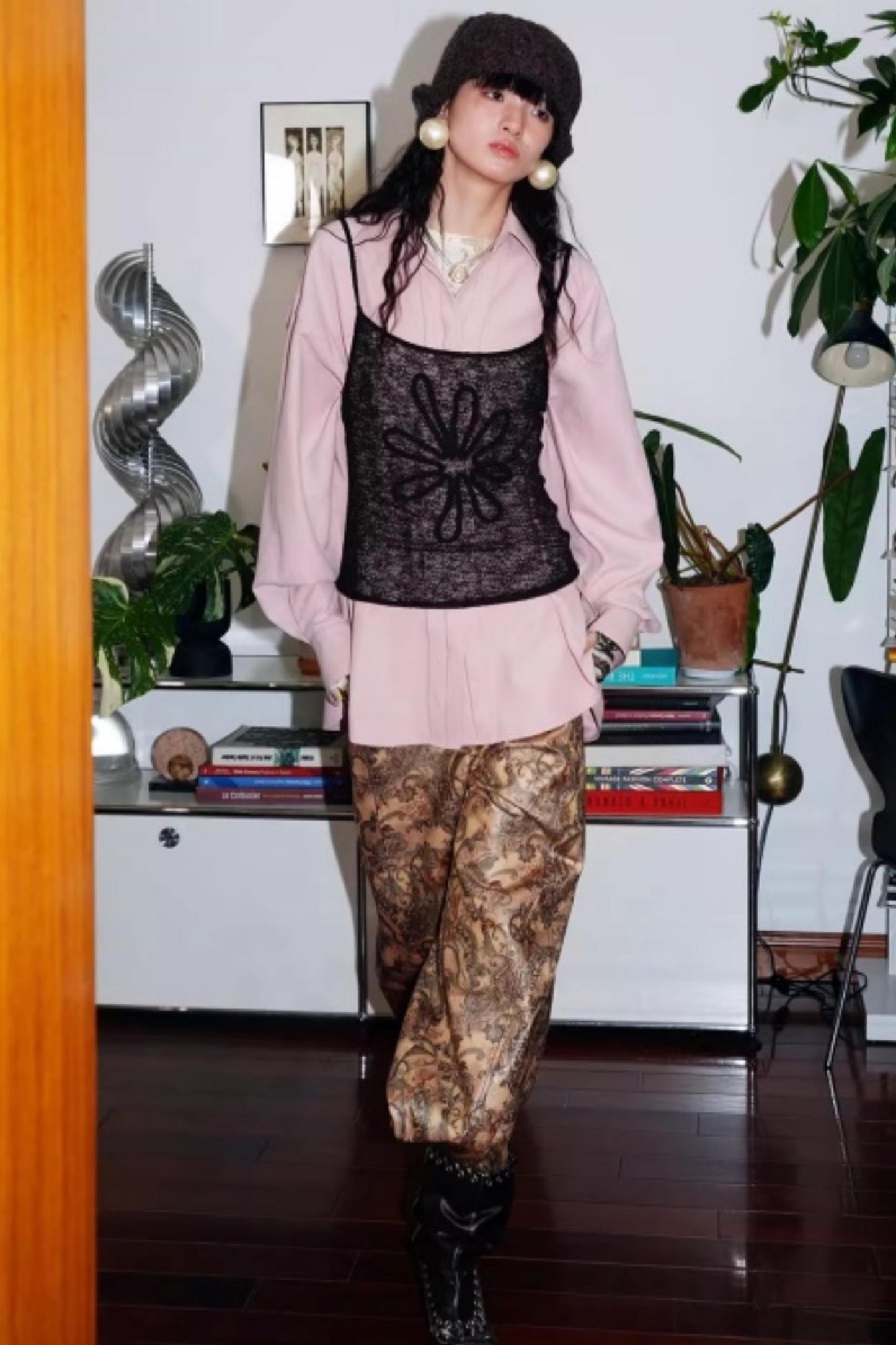 Solid Color Embroidery Vest Top