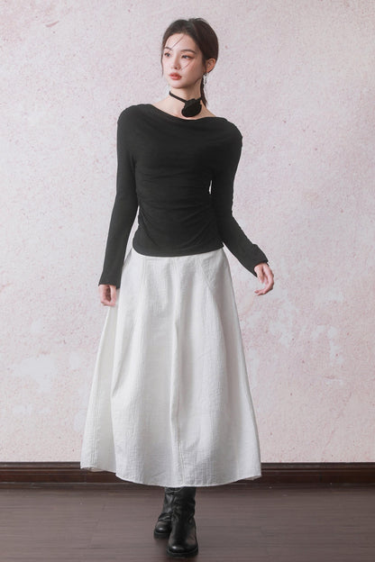 White Irregular Bulb Skirt