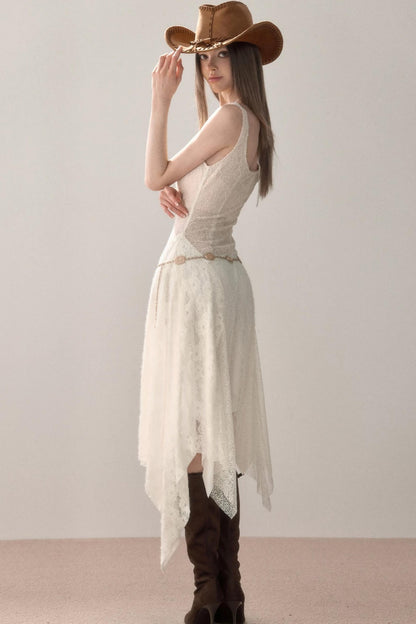 Lace Patchwork Strap Dress