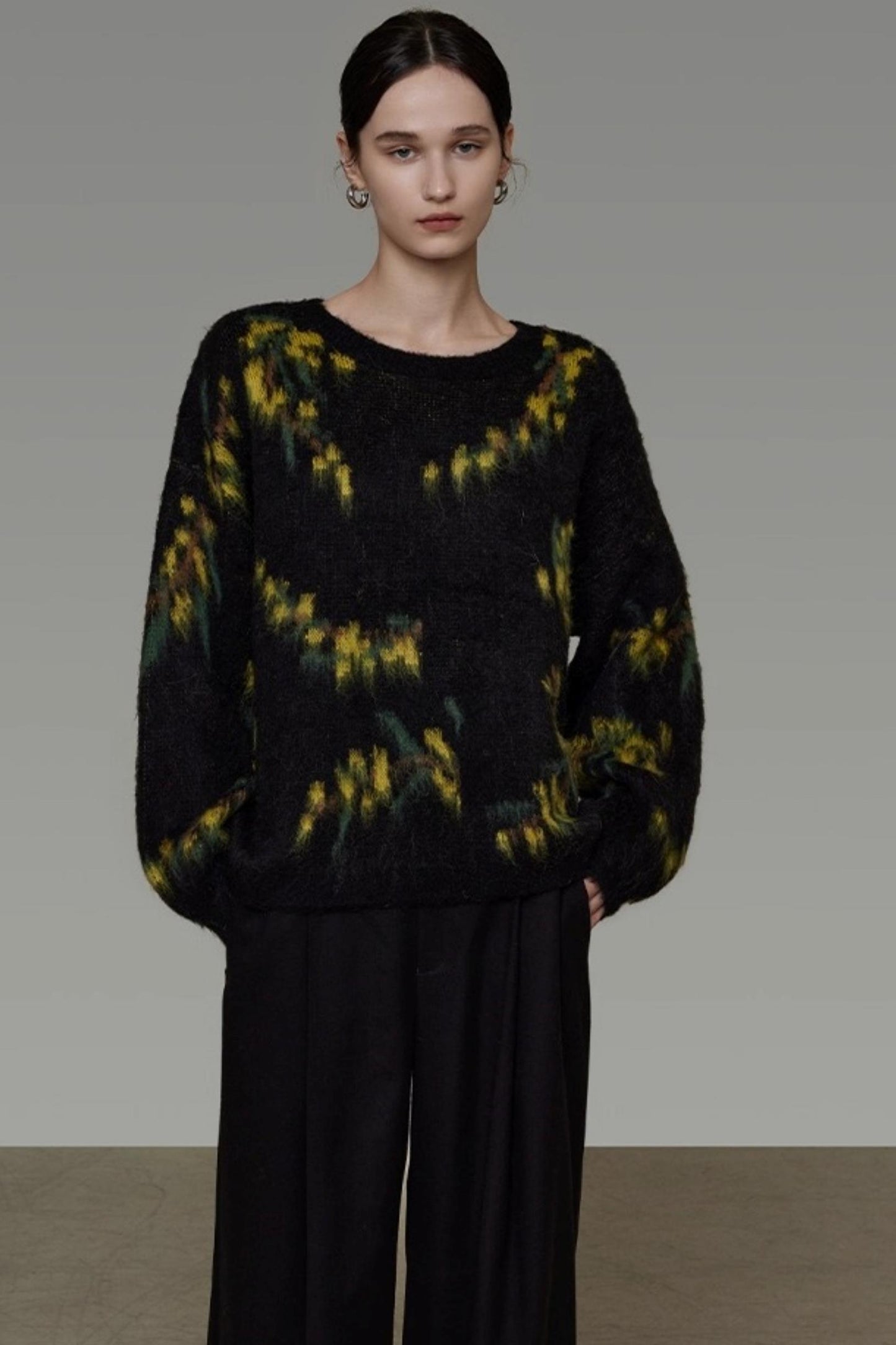 Retro Smudged Winter Sweater