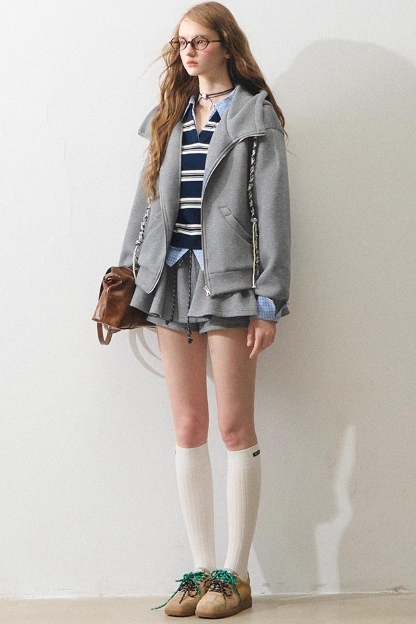 Knitted Sweatshirt Skirt Set-Up