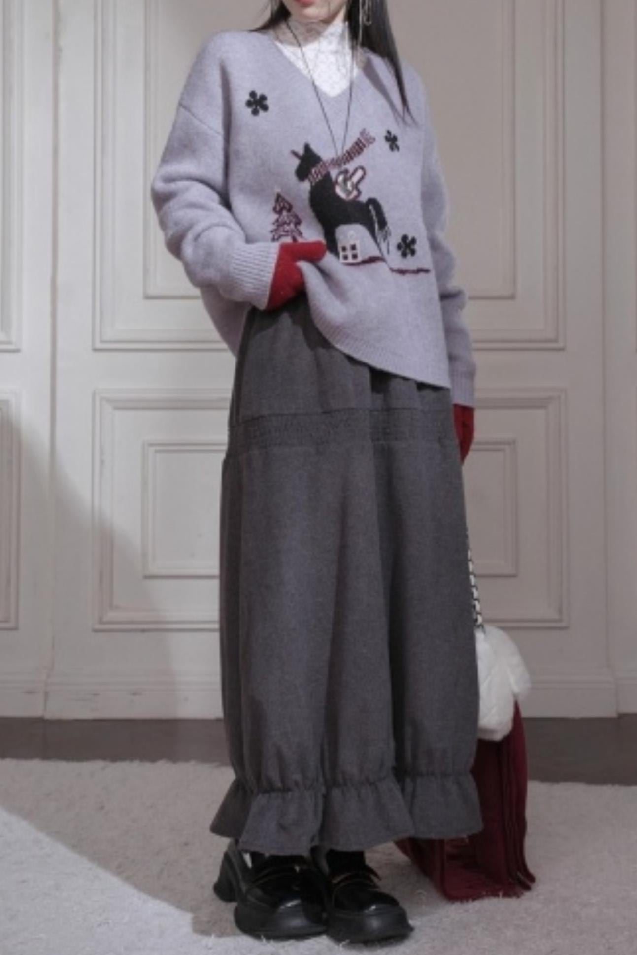 Soft Mist Purple Wool Sweater