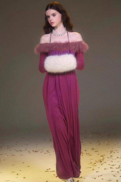 레트로 오프숄더 바디콘 원피스