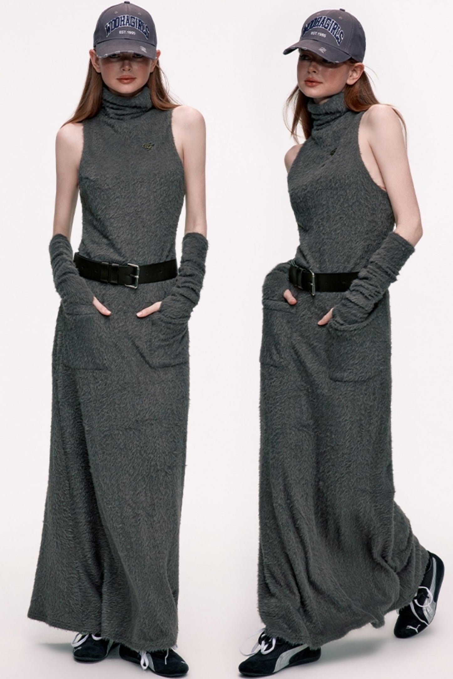 Modern Design High Neck Maxi Dress