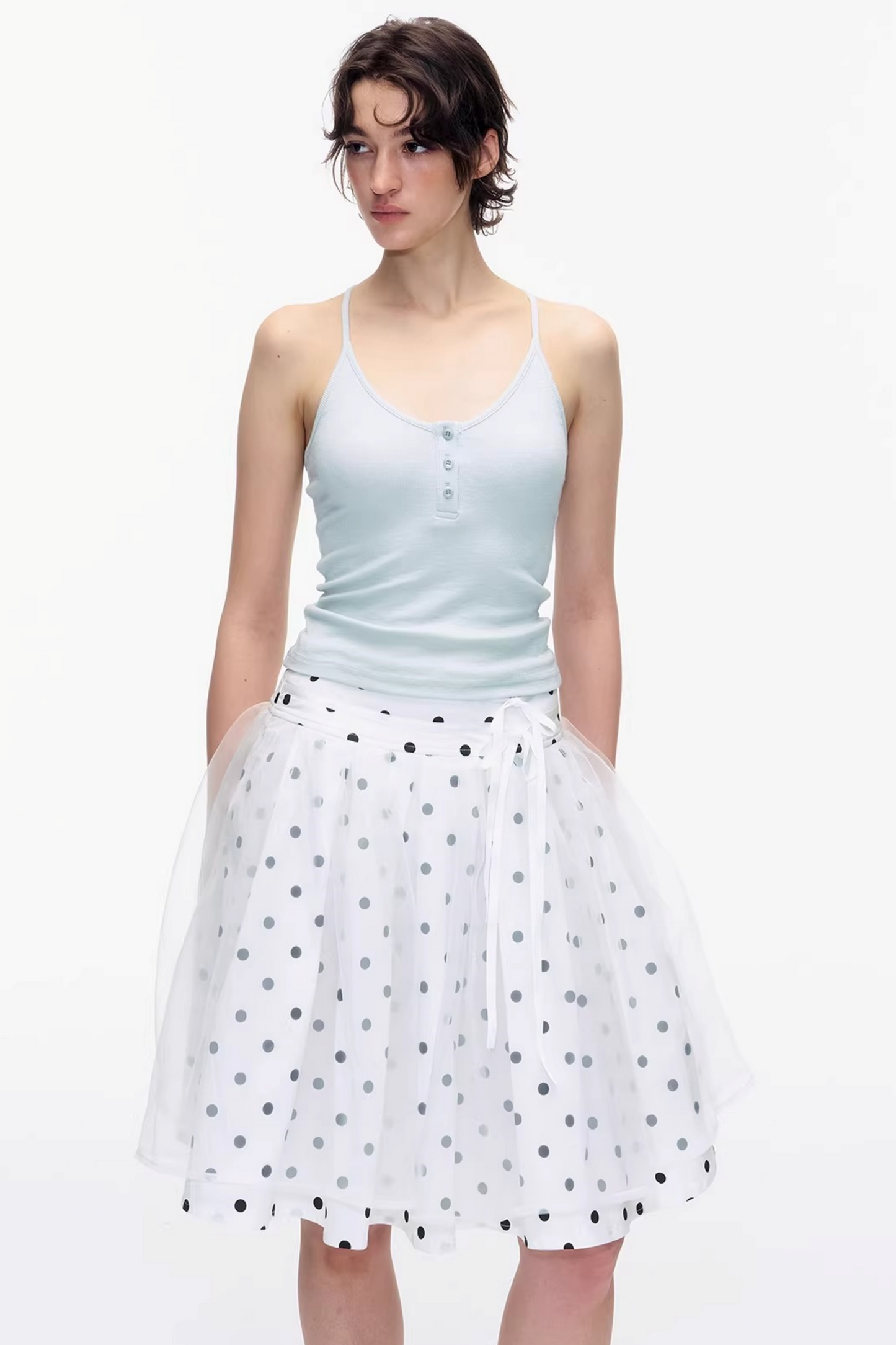 Pure Cotton Polka Dot Skirt