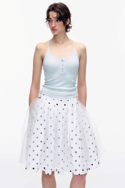 Pure Cotton Polka Dot Skirt