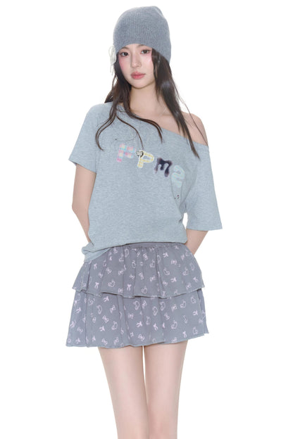 Embroidered College Tee