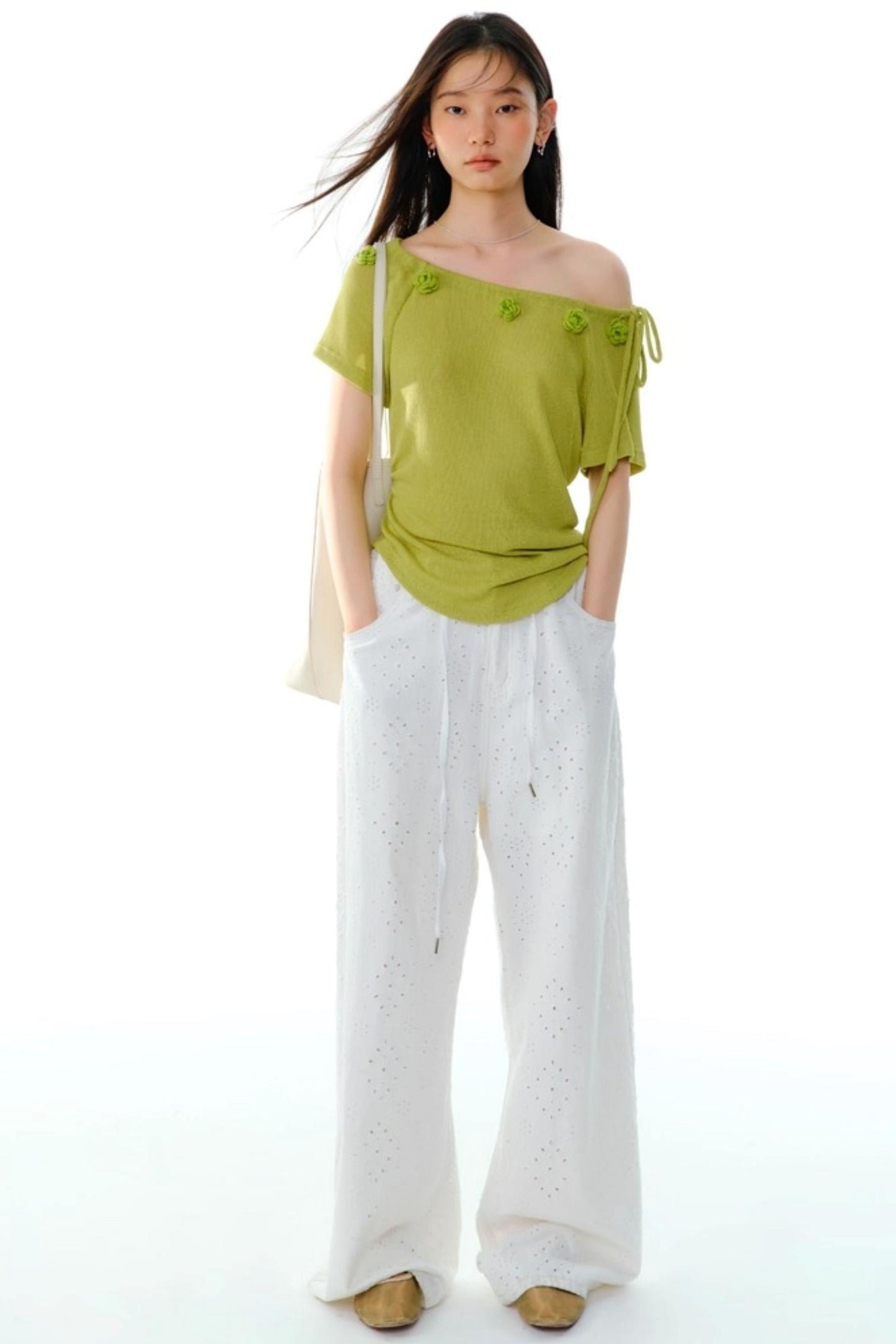 Flower Crochet Knit Top