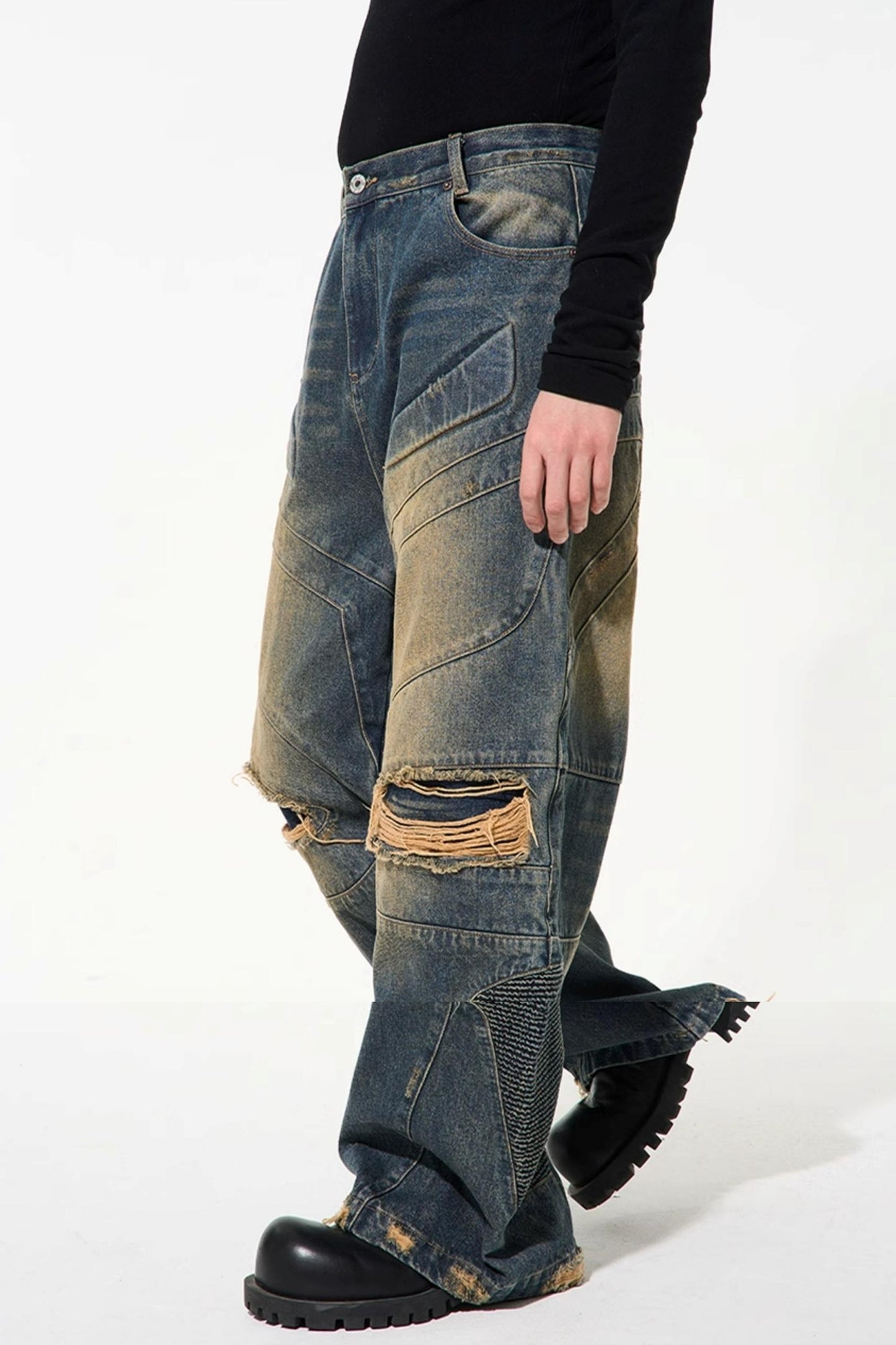 Distressed Denim Jeans