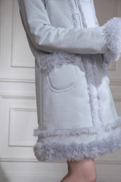 Misty Suede Fur Coat