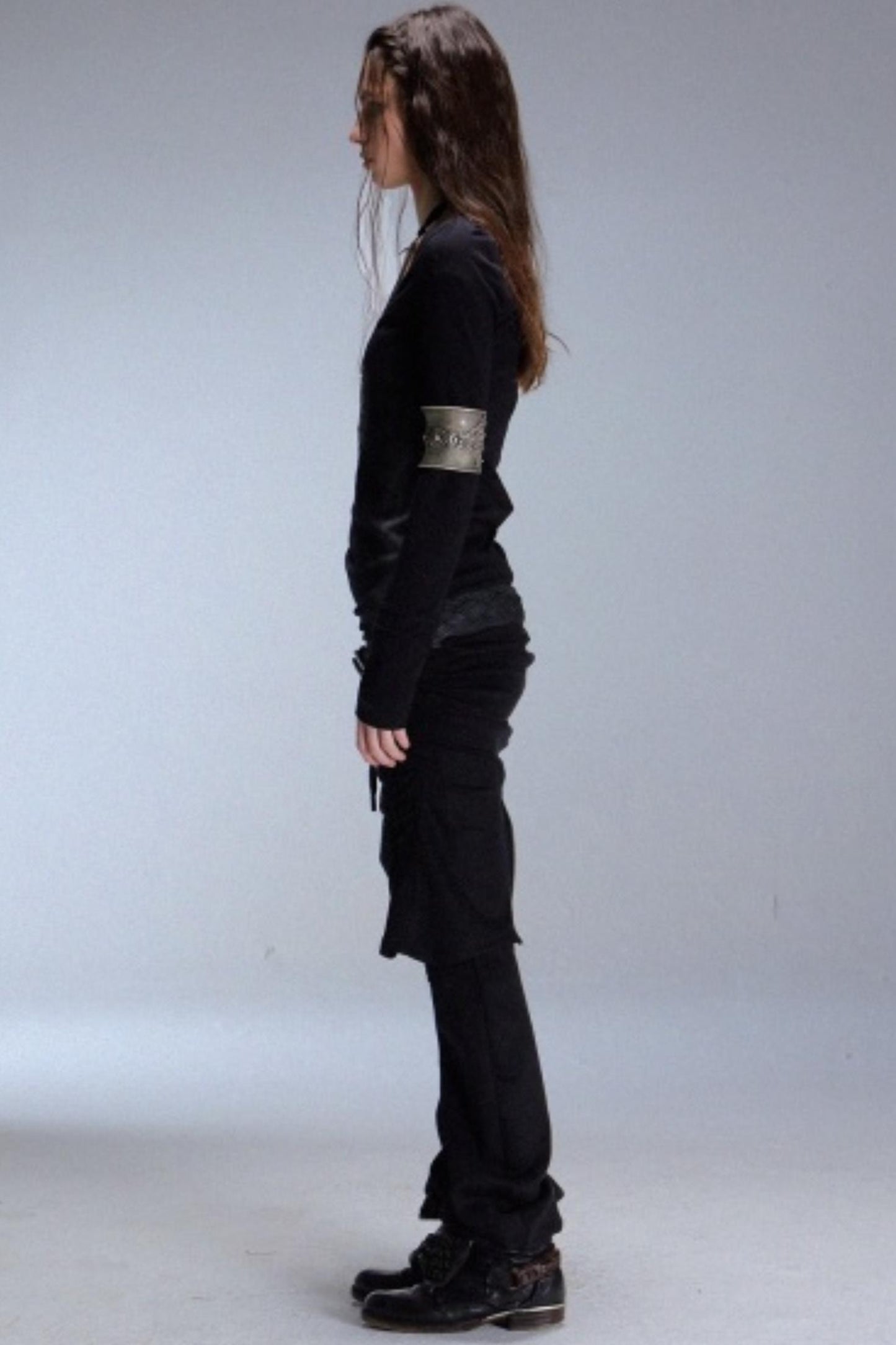Pleated Layered Scimitar Pants