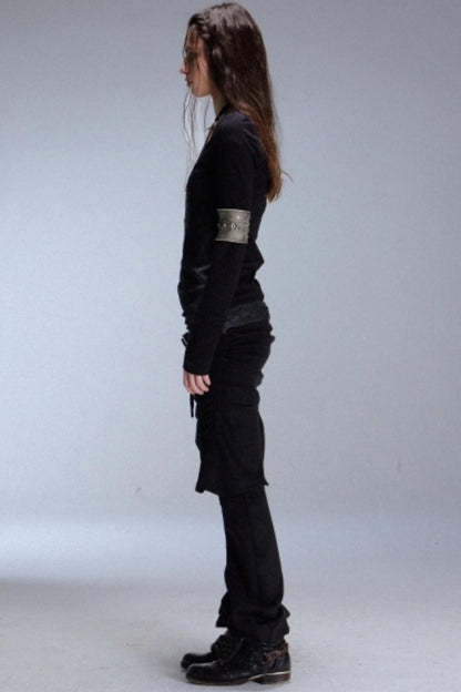 Pleated Layered Scimitar Pants
