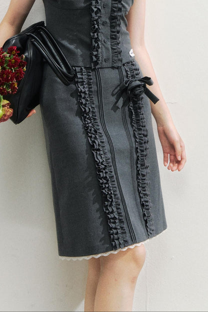 Vintage Lace Suspender Skirt Set-Up