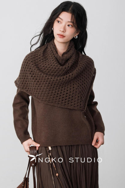 Sauce Brown Shoulder Sweater