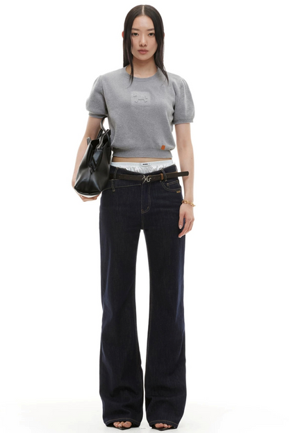 Embossed Pony Knit Tee