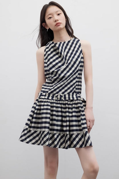 Vintage Check Acetate Dress