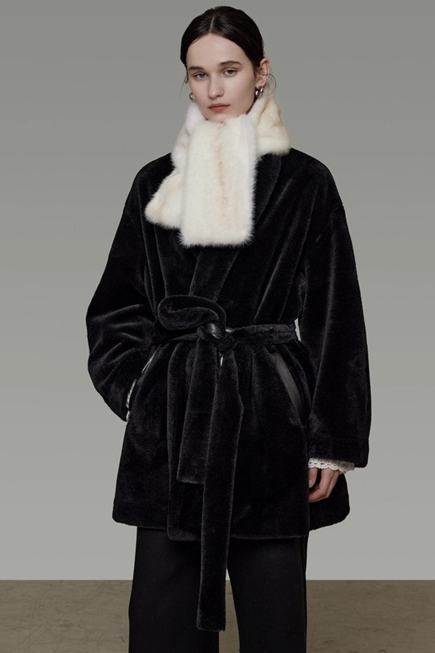 Retro Fur Neck Warmer Scarf