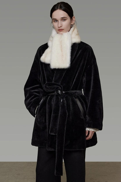 Retro Fur Neck Warmer Scarf