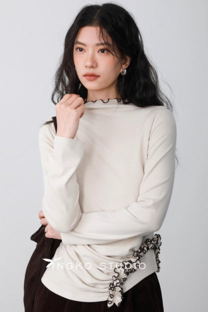 Mica White Ruffled Top