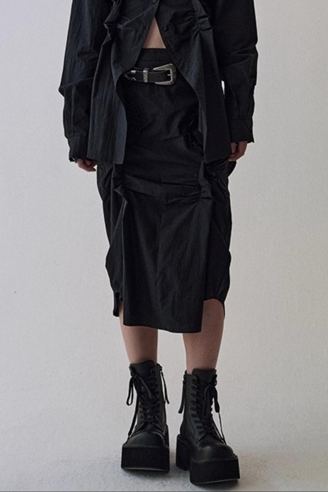 Petal Plaid Flower Shirt Set-Up