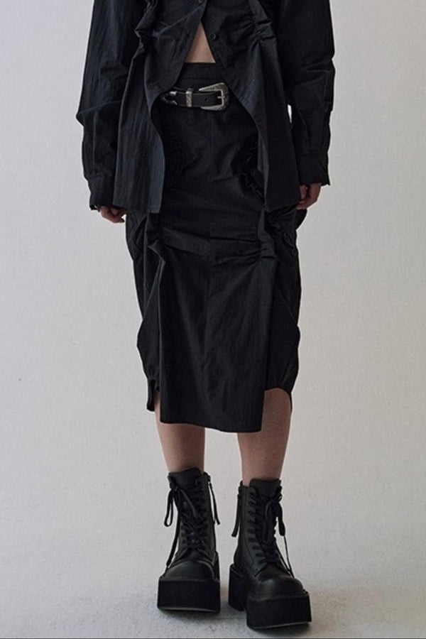 Petal Plaid Flower Shirt Set-Up