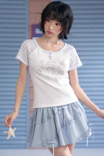 Oceanic Spirit Patchwork Tee