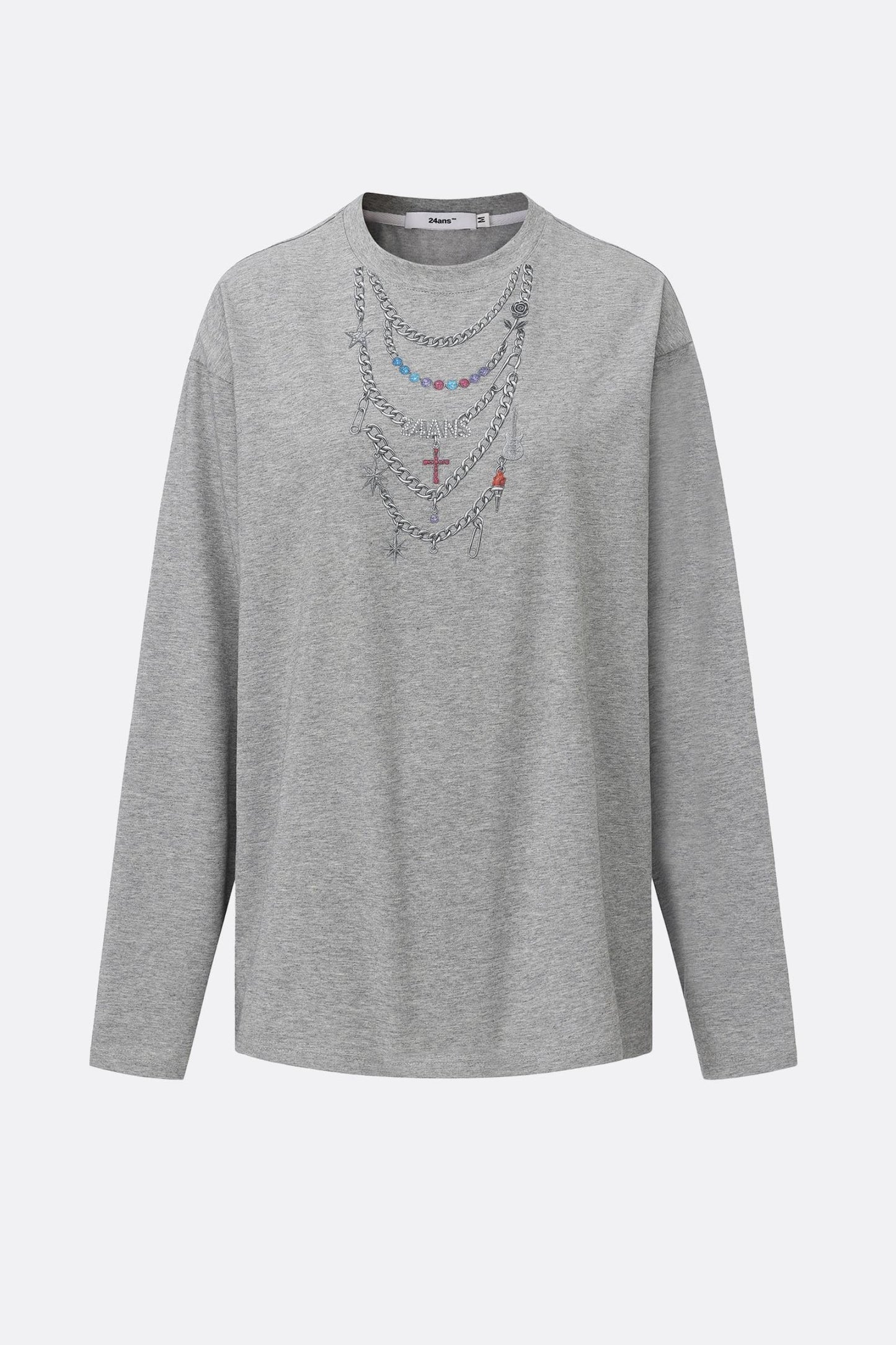 Necklace Print Long Sleeve T-Shirt