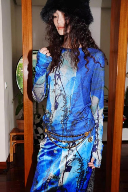 Autumn Niche Printed Sleeve Top