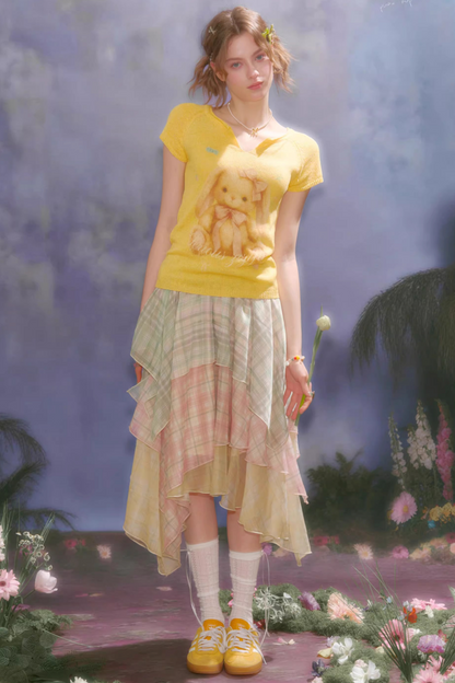 Cherry Blossom Chiffon Skirt