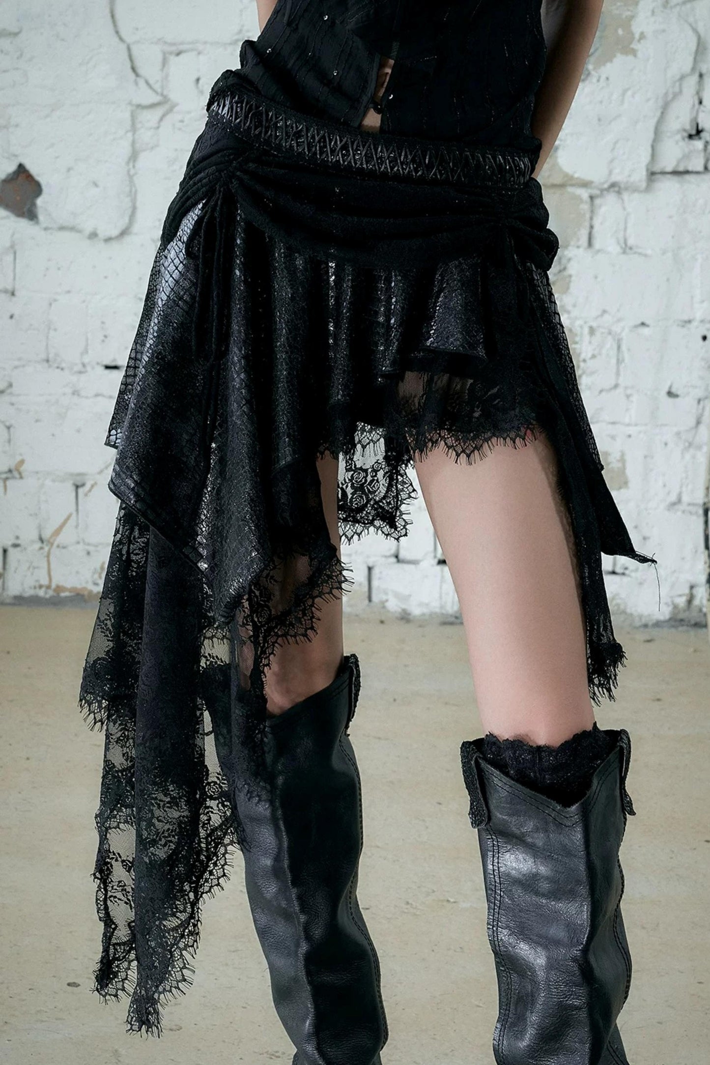 Baroque Velvet Lace Skirt