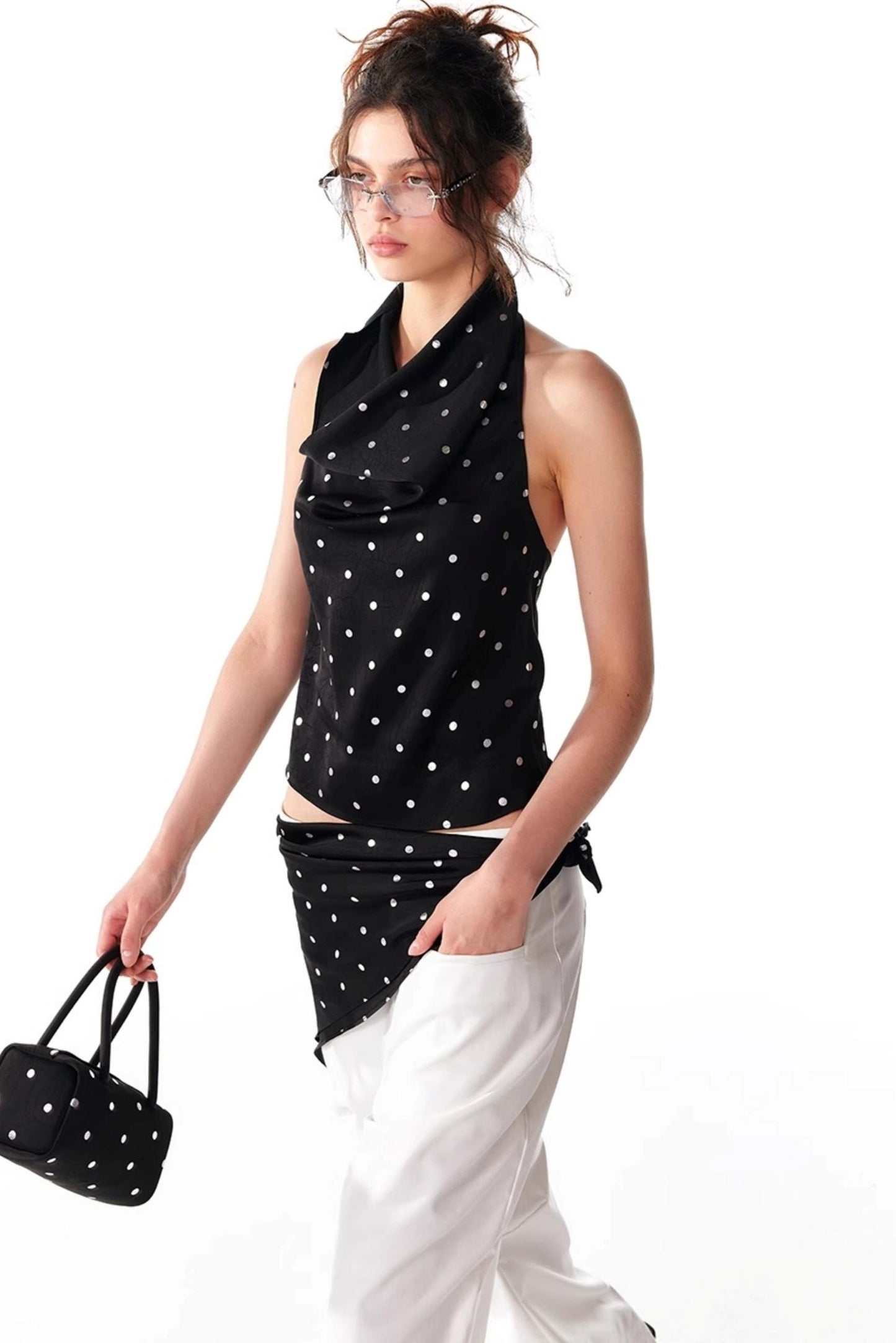 Silver Sleeveless Top