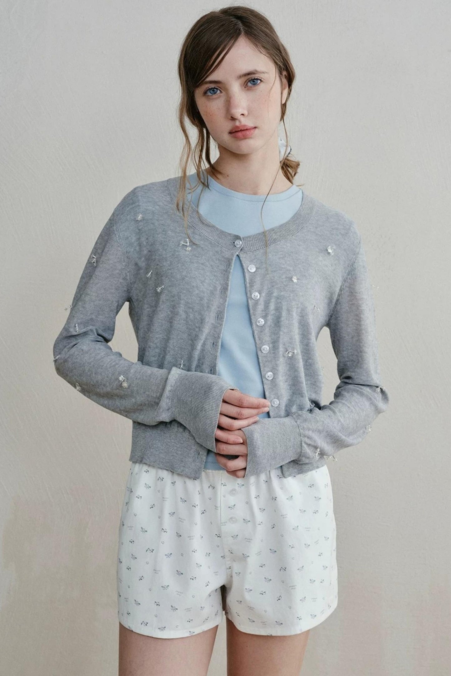 Heartbeat Beaded Knit Cardigan