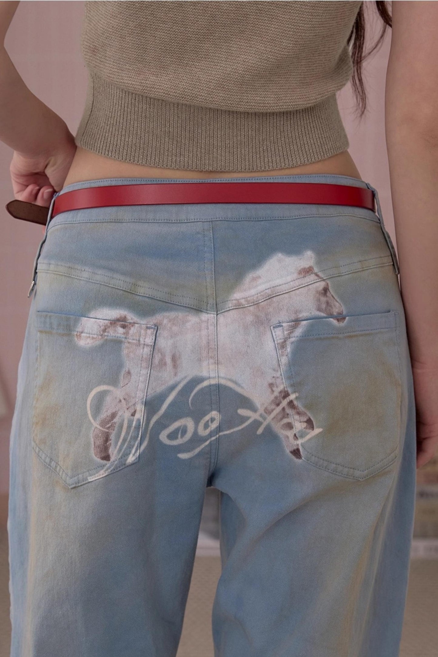 Sweet Pony Print Jeans