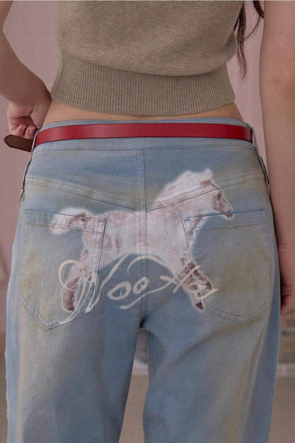 Sweet Pony Print Jeans