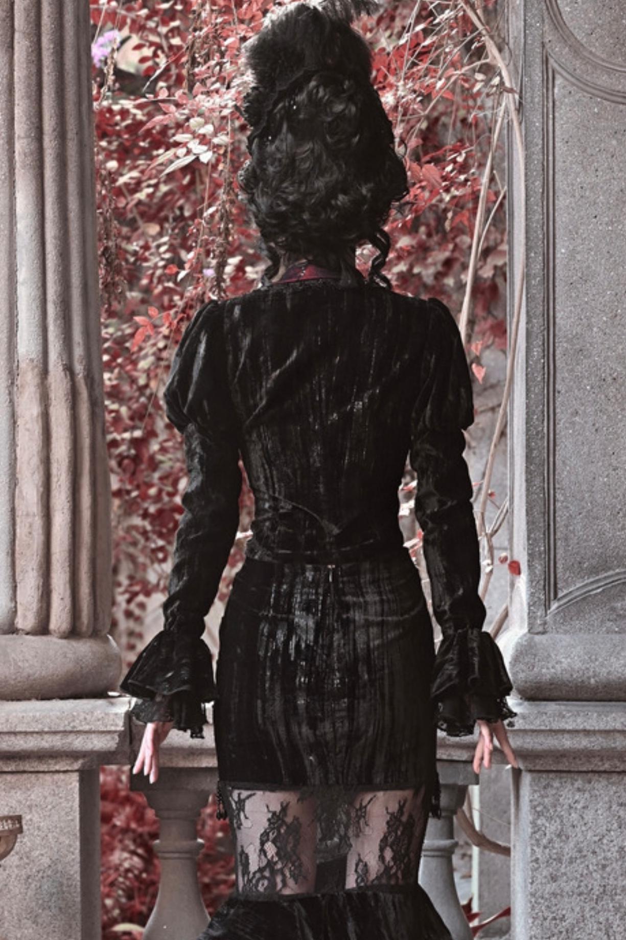 Gothic Court Velvet Cardigan