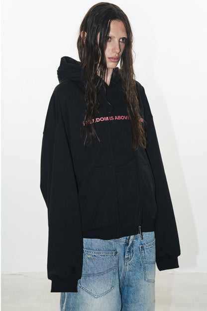 Faux Layered Sweatshirt Jacket